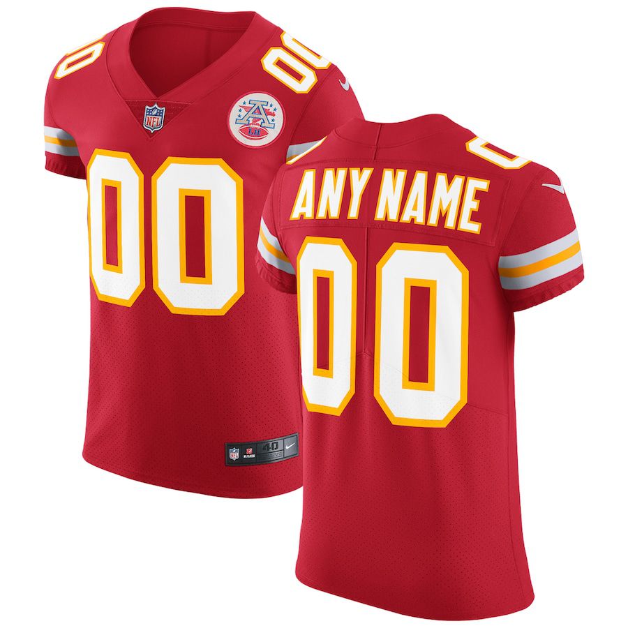 Men Kansas City Chiefs Nike Red Vapor Untouchable Custom Elite NFL Jersey